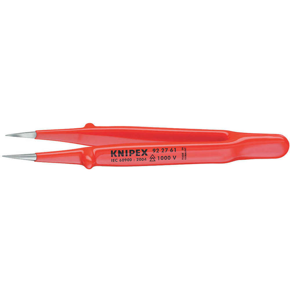 KNIPEX 92 27 61 Tweezers Insulated Straight 5-1/4 In | AA2MRK 10U060