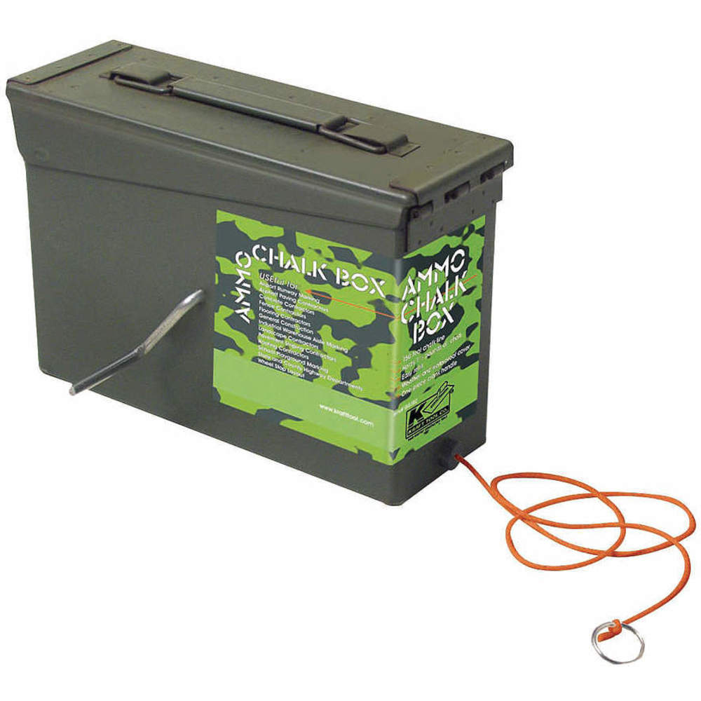 Chalk Line Box 150 Feet Polypropylene Cord Camo Green