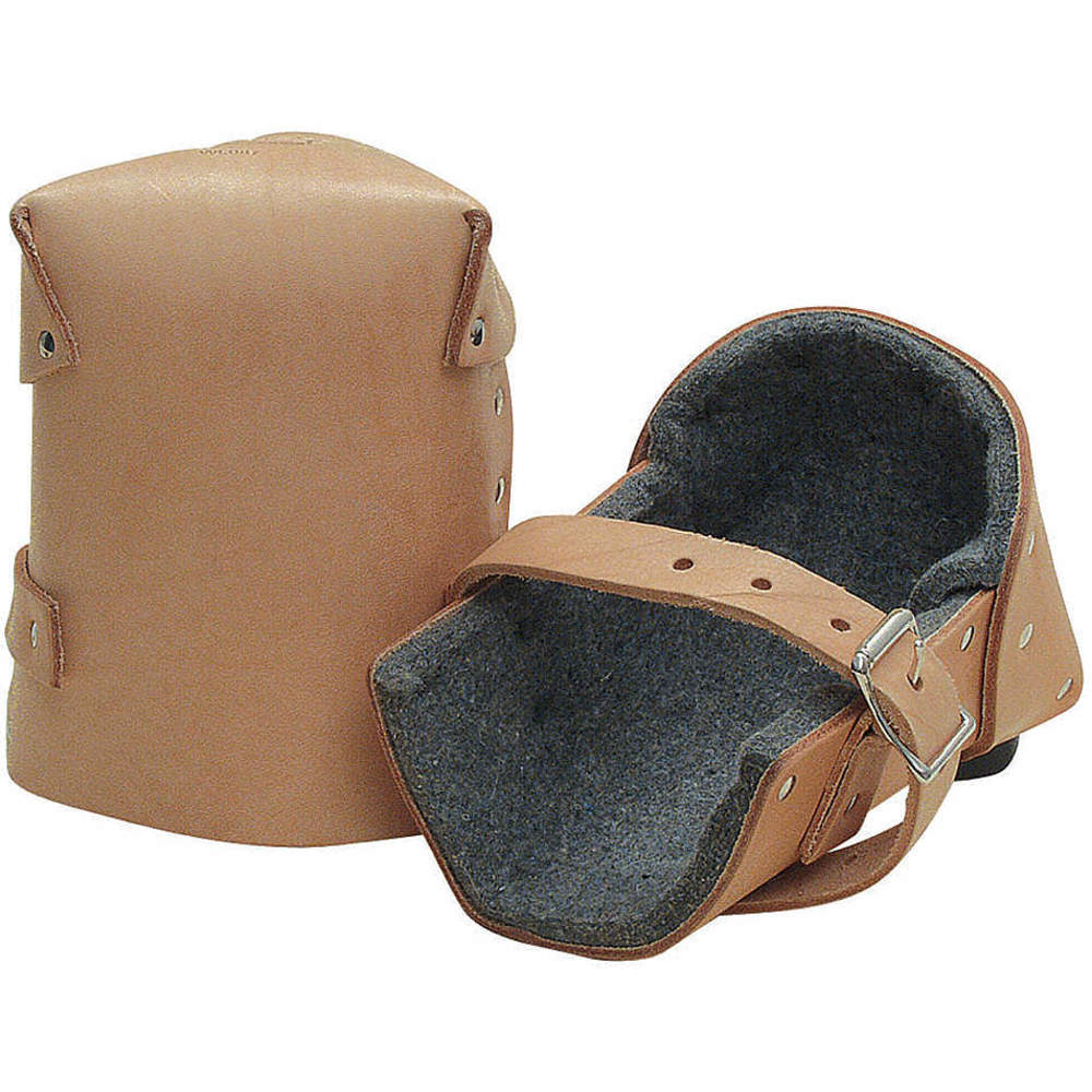 KRAFT TOOL CO. WL087 Knee Pads Leather/felt Tan - 1 Pair | AD4RVN 43Y532