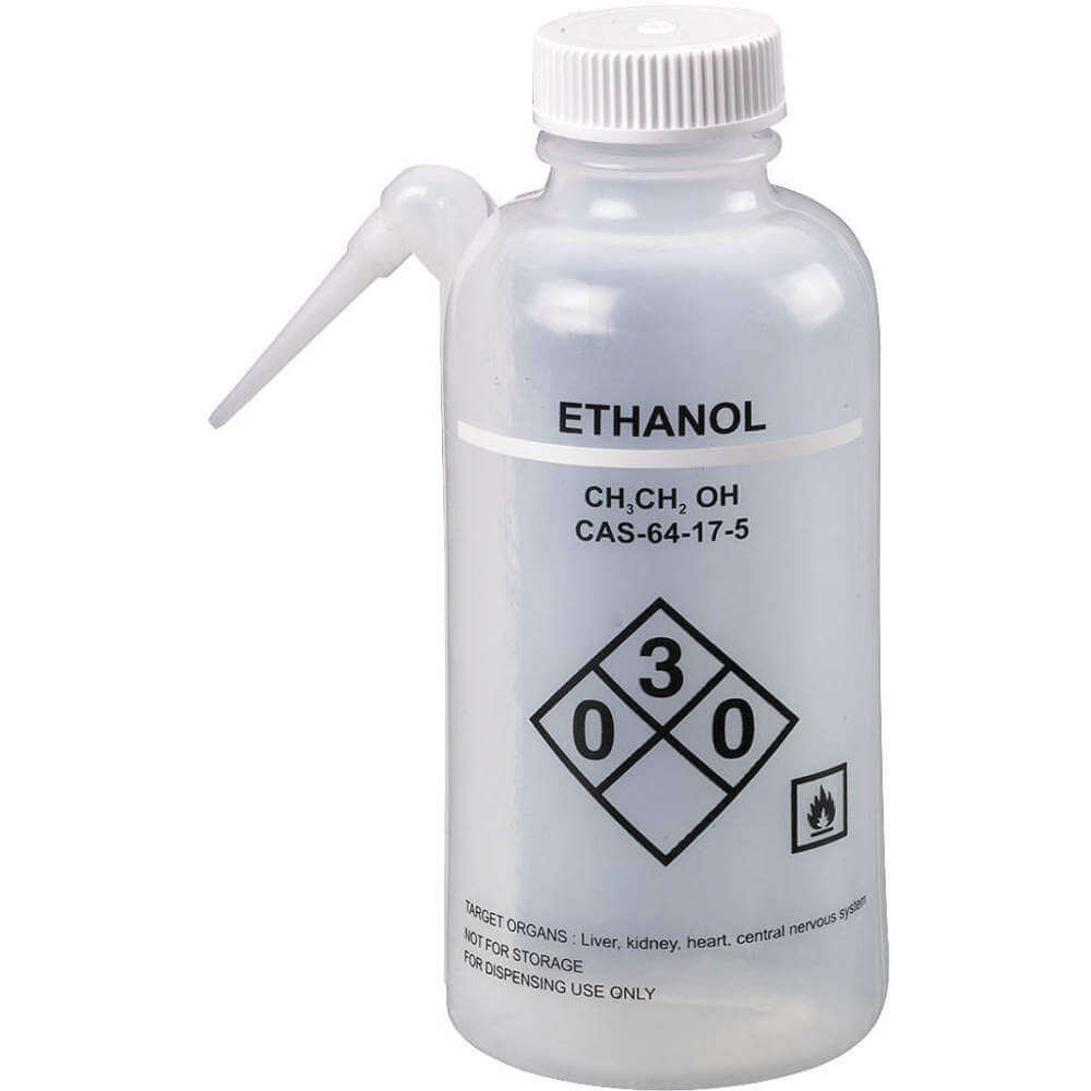 LAB SAFETY SUPPLY 24J881 Wash Bottle Alcohol 500 Ml - Pack Of 4 | AB7WTY