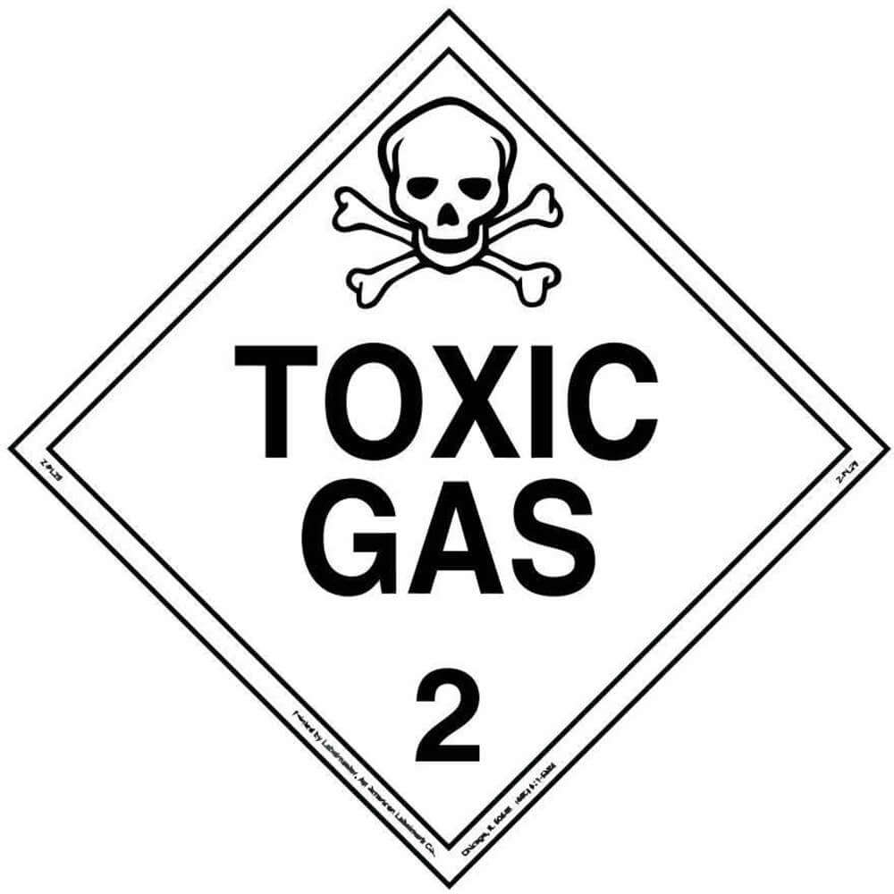 LABELMASTER 35ZL38 Toxic Gas Placard 10-3/4 Inch x 10-3/4 Inch Vinyl | AH6GYN