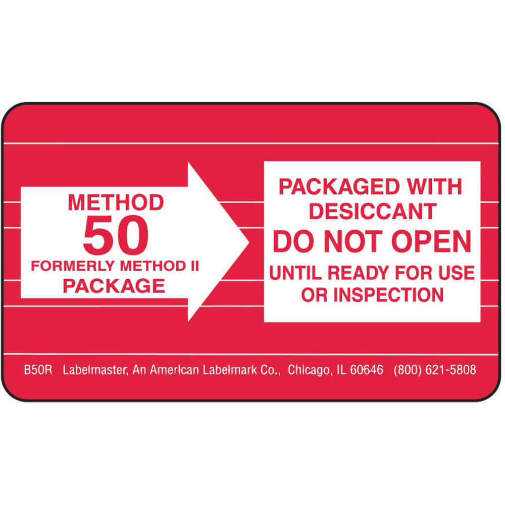 Method 50 Label 2-1/2 Width x 1-1/2 Height Paper