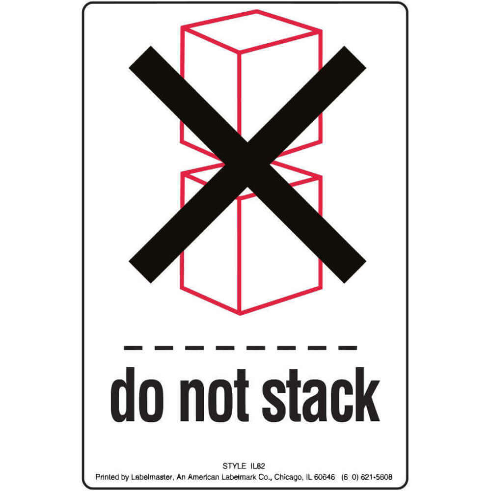 Do Not Stack Label 6 Inch x 4 Inch Paper 500