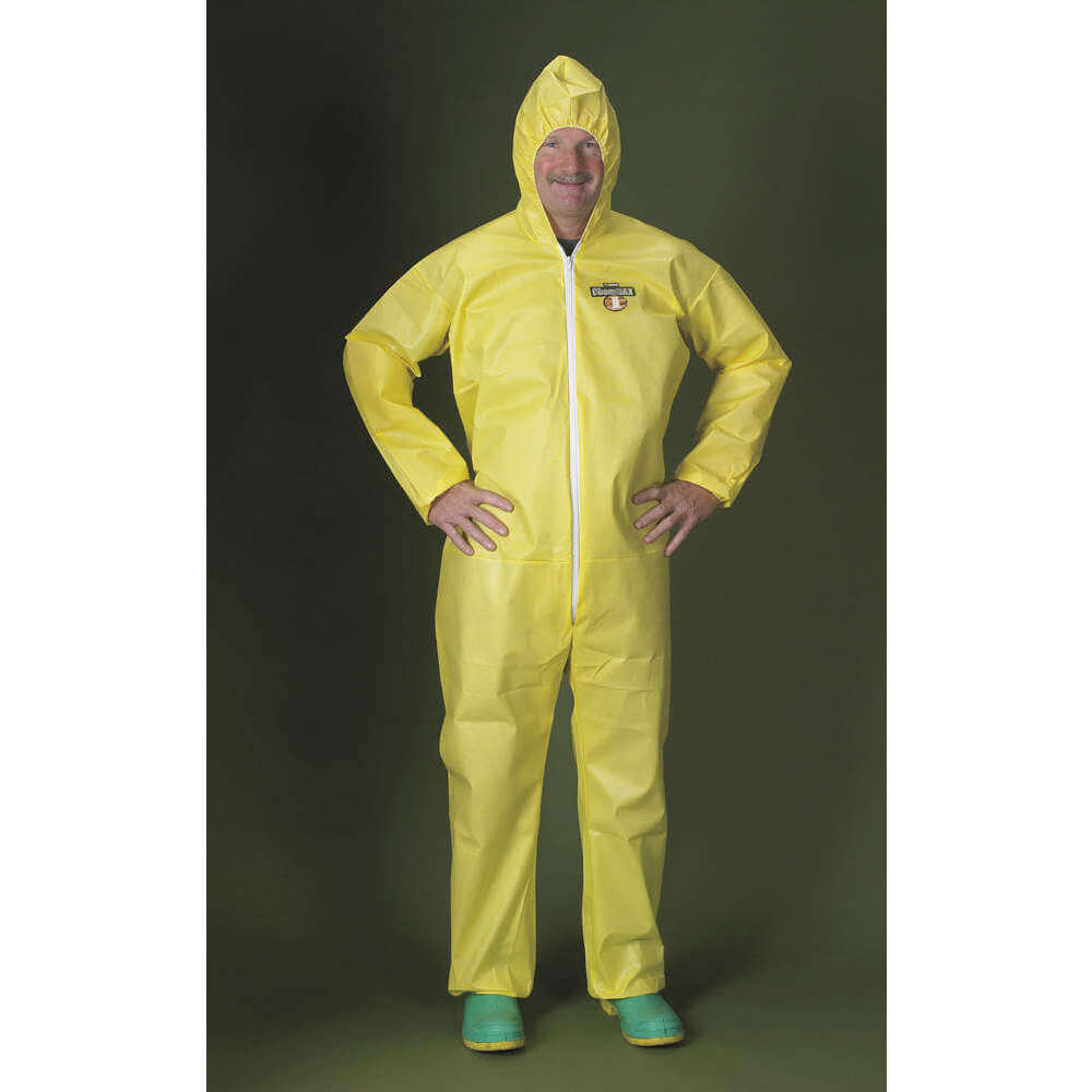LAKELAND PBLC5428-MD Hooded Chemmax (r) 1 Yellow Elastic M | AE8NFZ 6EHH0