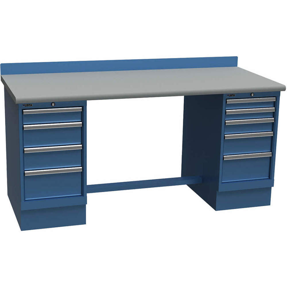 LISTA XSTB113-72PTBB Technical Workbench 2 Pedestal W 72 Blue | AC7WHC 38X746