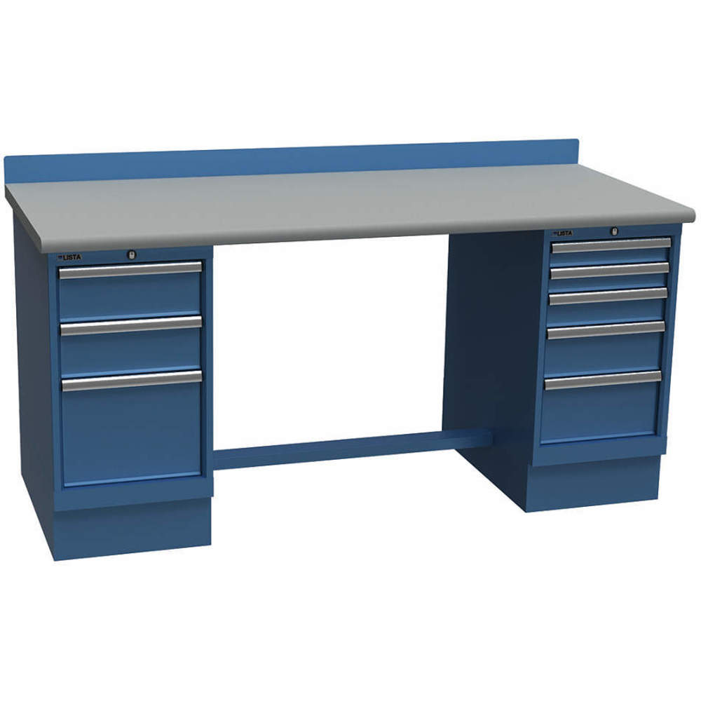LISTA XSTB121-60PTBB Technical Workbench 2 Pedestal W 60 Blue | AC7WHD 38X758