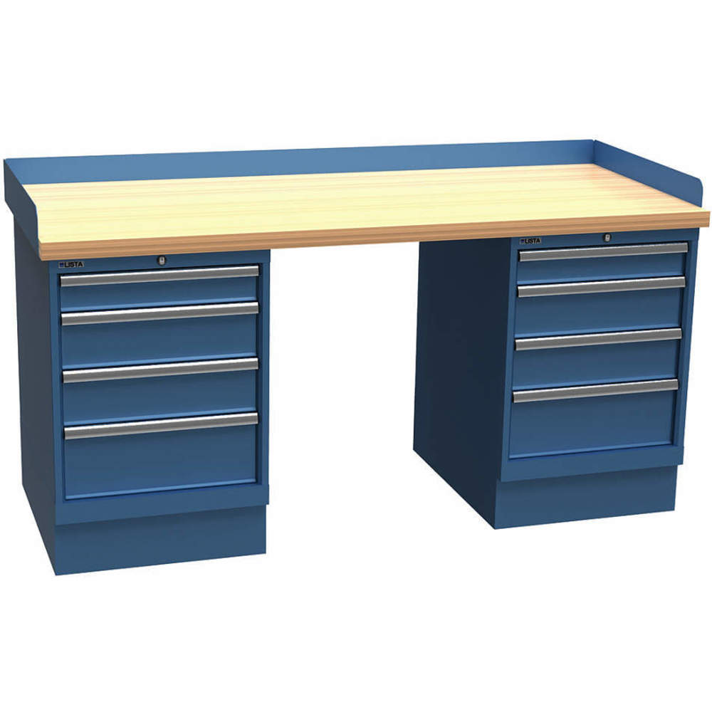 LISTA XSWB112-72BTBB Technical Workbench 2 Pedestal W 72 Blue | AC7WHP 38X816