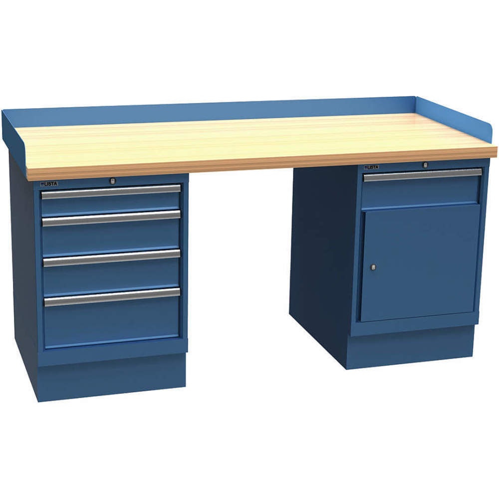 LISTA XSWB122-72BTBB Technical Workbench 2 Pedestal W 72 Blue | AC7WHQ 38X822