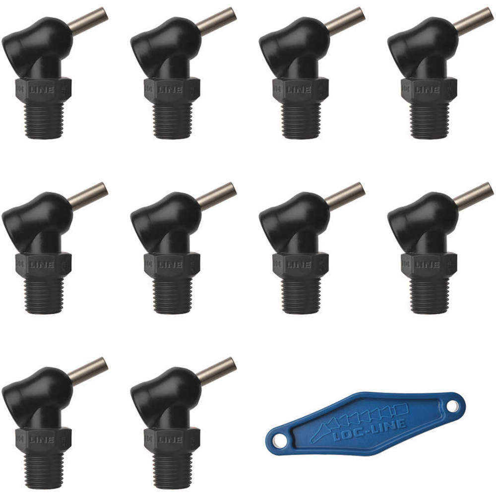 LOC-LINE 79082-BLK Nozzle XR Style 0.062 Inch Diameter PK10 | AH7PZK 36XP41