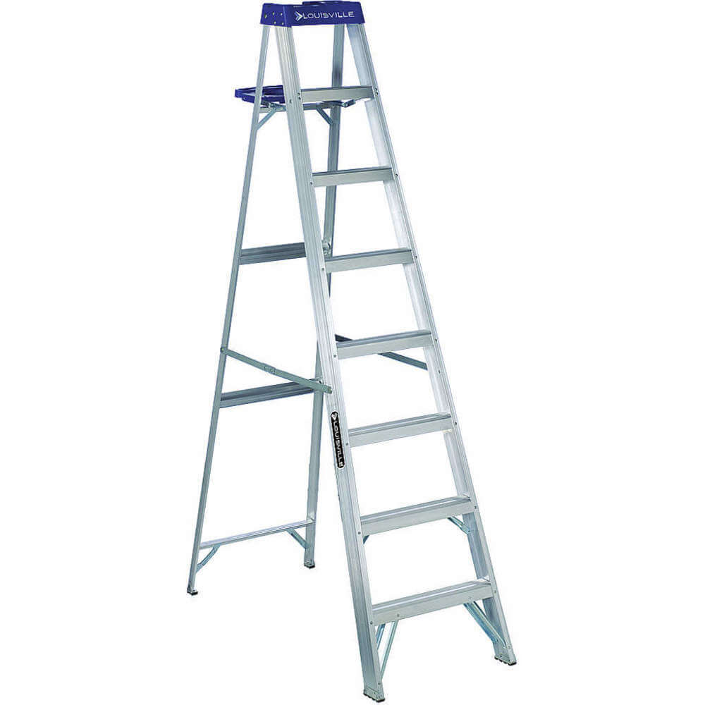 LOUISVILLE AS2108 Stepladder Aluminium 8 Feet Height 250 Lb. Capacity | AA9DTG 1CMR9