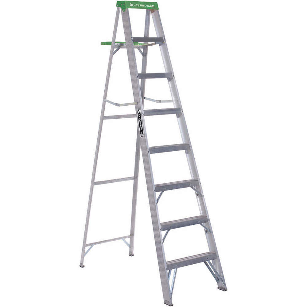LOUISVILLE AS4008 Stepladder Aluminium 8 Feet 225 Lb. | AC7ALD 36Y398