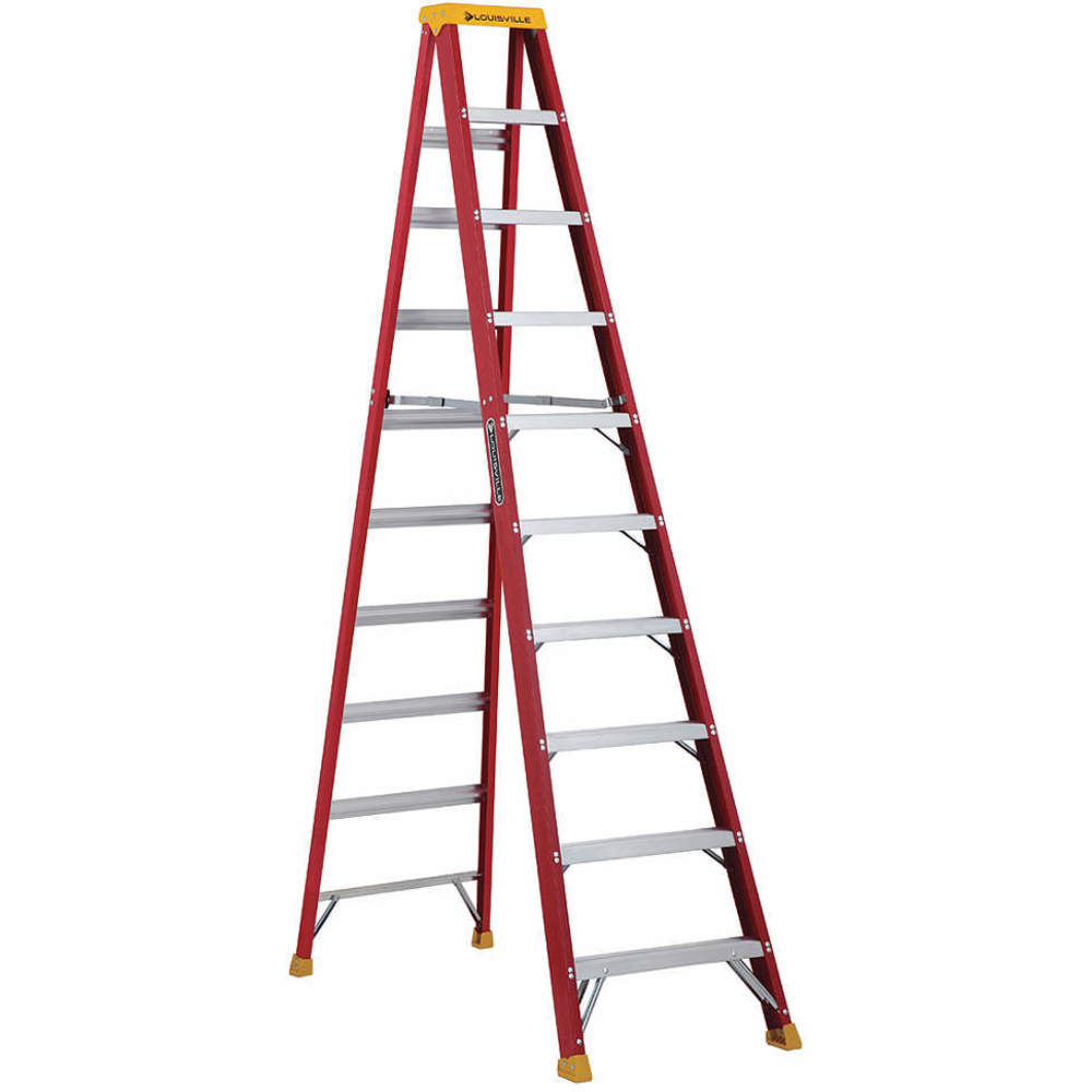 LOUISVILLE L-3016-10 Stepladder Fiberglass 10 Feet 300 Lb. | AC7AQB 36Y498