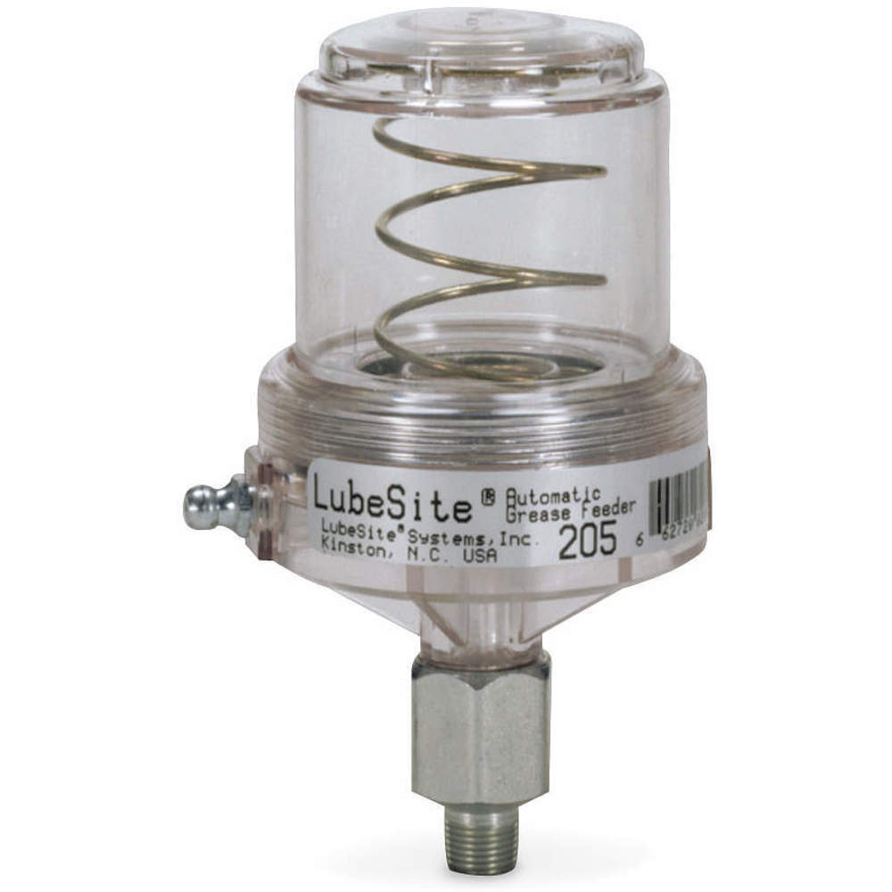 LUBESITE 260 Polycarbonate Base Grease Feeder, 6 oz. Capacity, 1/8 Inch NPT | AE4AFP 5HC15