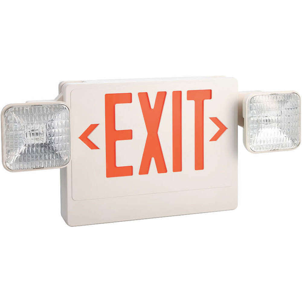 LUMAPRO 6CGL7 Exit Sign With Emergency Lights 5.4w Red | AE8BPV