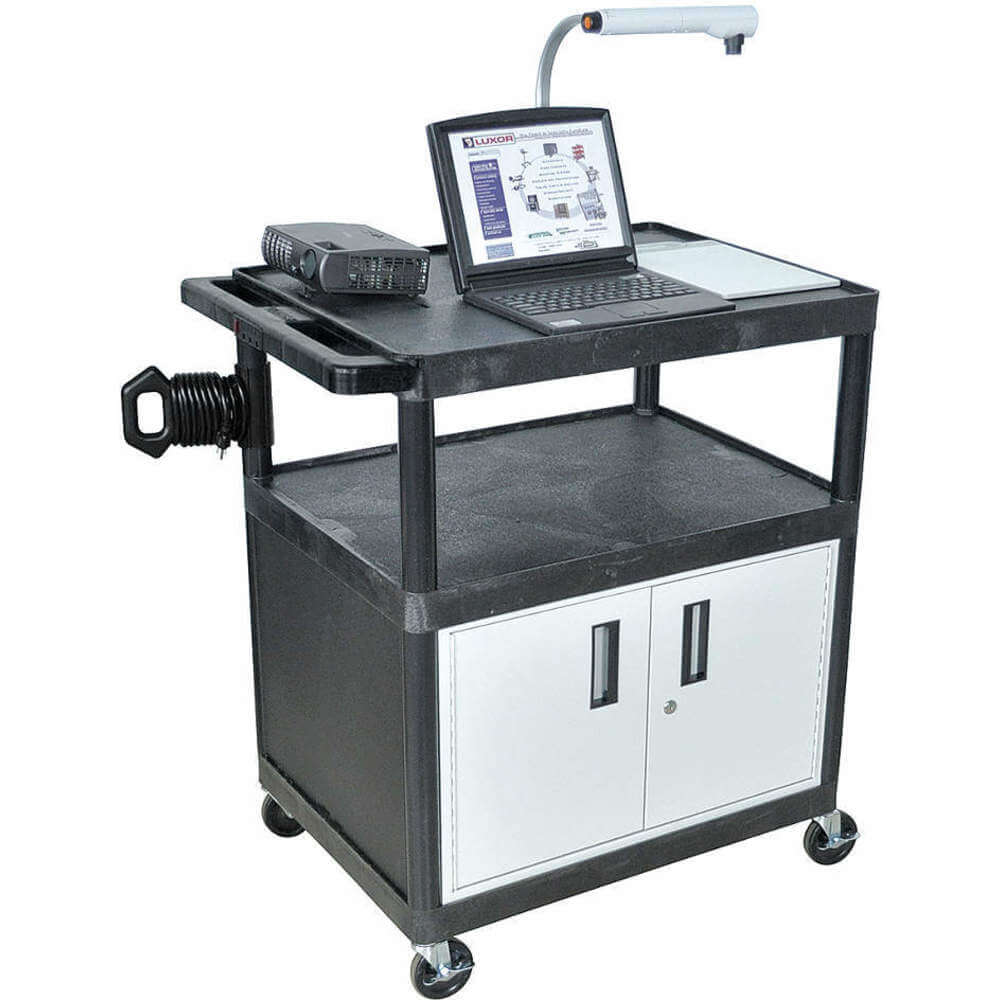 Mobile Workbench Cabinet 24 Inch Width Black