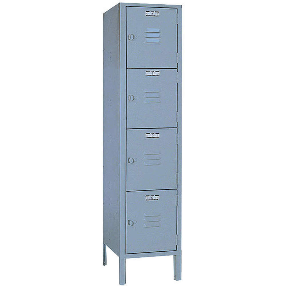 Box Locker, Size 12 x 12 x 54 Inch, Gray
