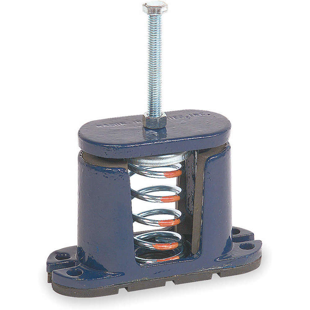 Floor-Mount Vibration Isolator, Spring, 75 lb Capacity, 4 1/2 in Height, 2 1/8 in Width