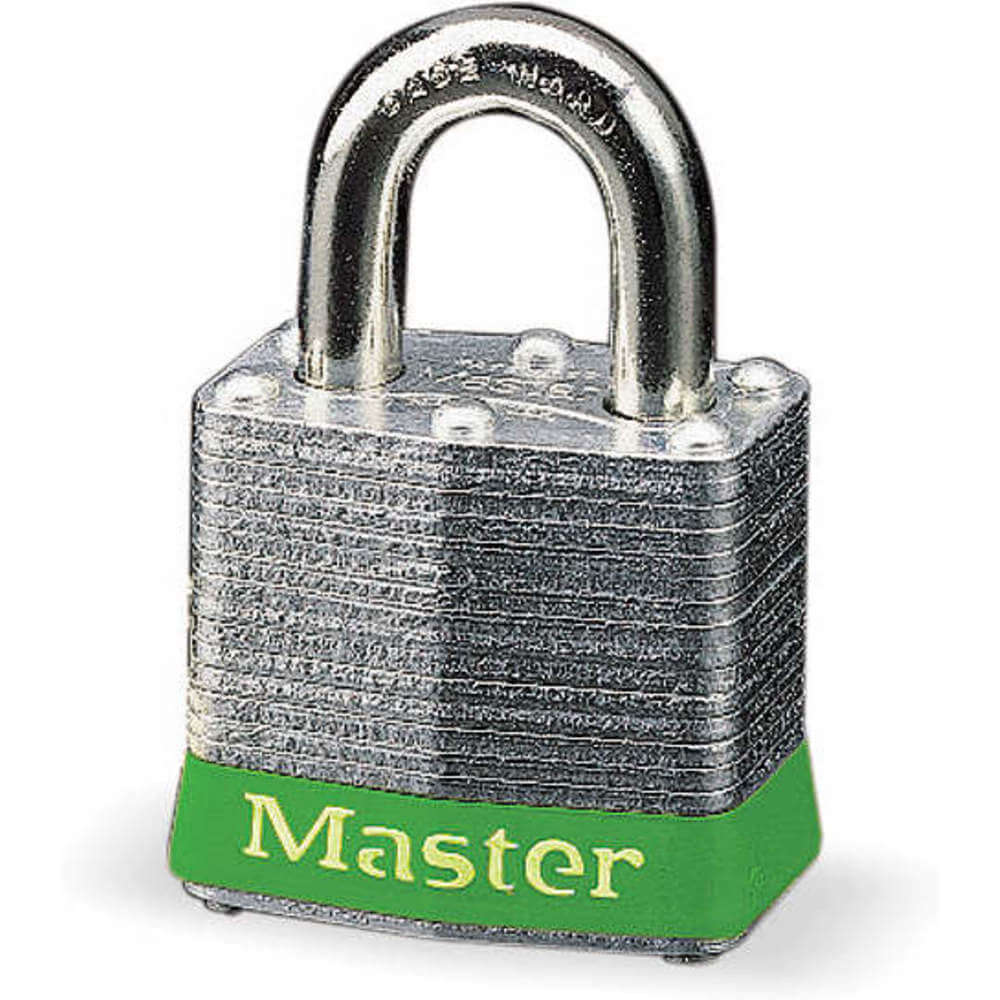 MASTER LOCK 3GRN Lockout Padlock Keyed Different Green 9/32 Inch Diameter | AE6HYH 5T809