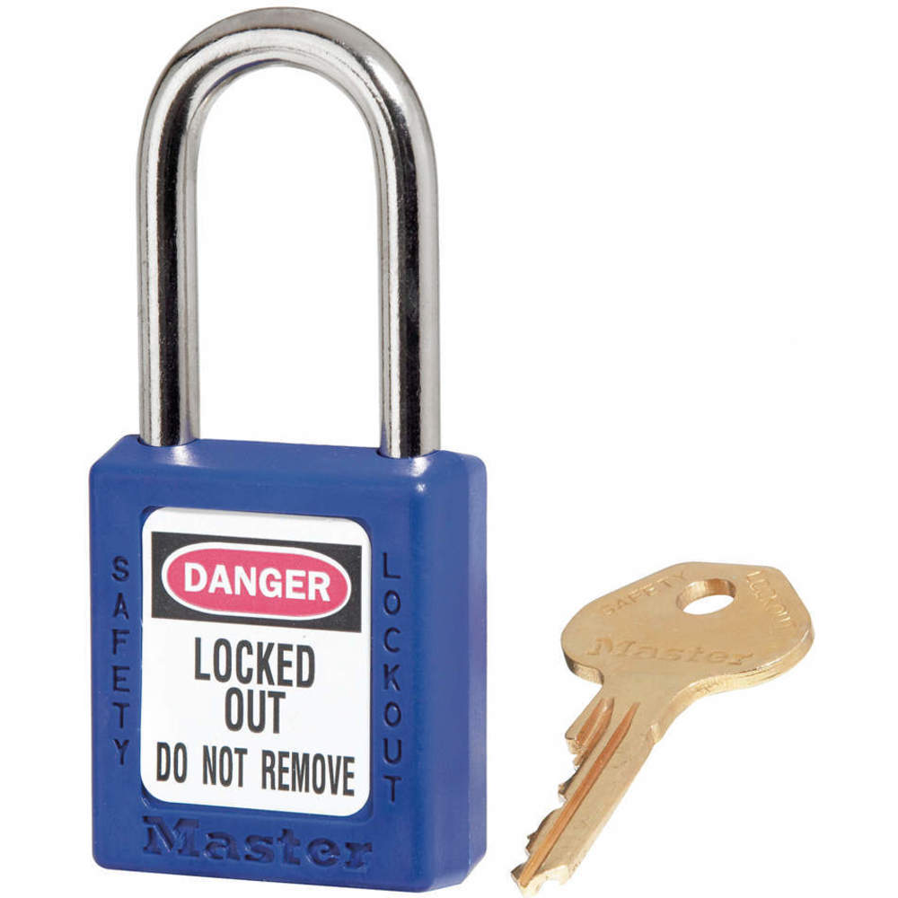 Lockout Padlock Keyed Alike Blue 1/4 Inch Diameter