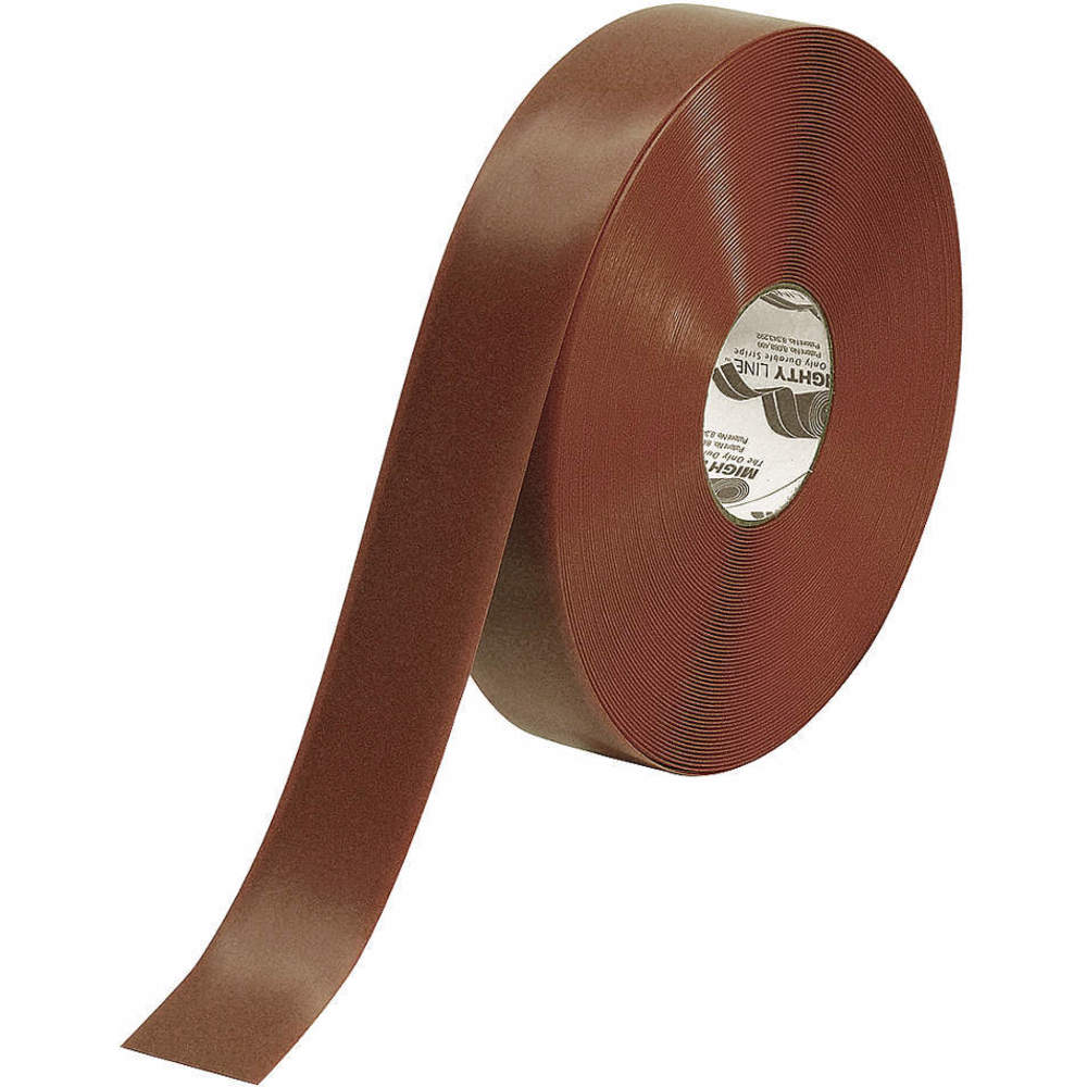 MIGHTY LINE 2RBRN Industrial Floor Tape Roll Brown Vinyl | AG9HUM 20PF88