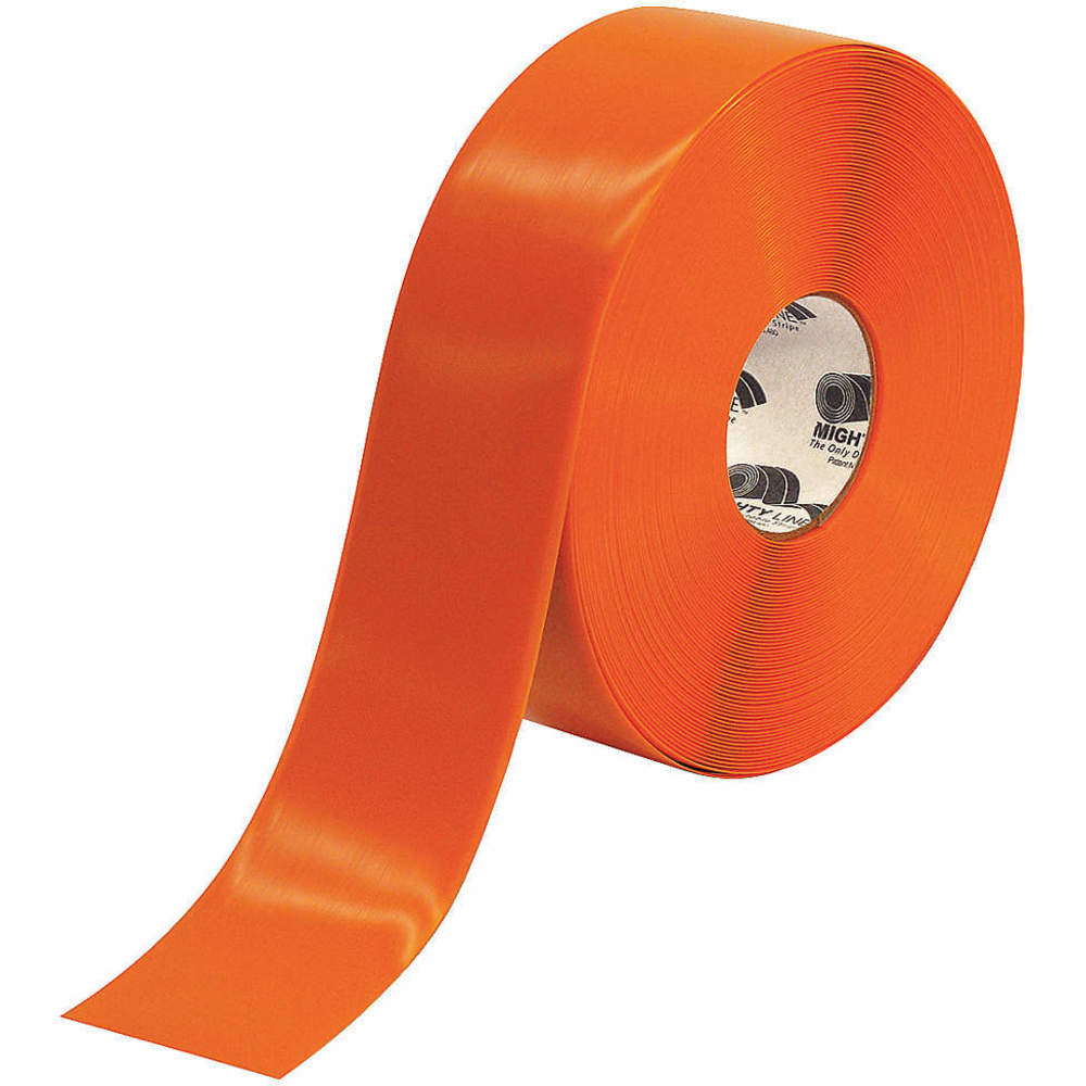 MIGHTY LINE 3RO Industrial Floor Tape, 3" Width, Orange, 100 ft Long | AG9HUJ 20PF85