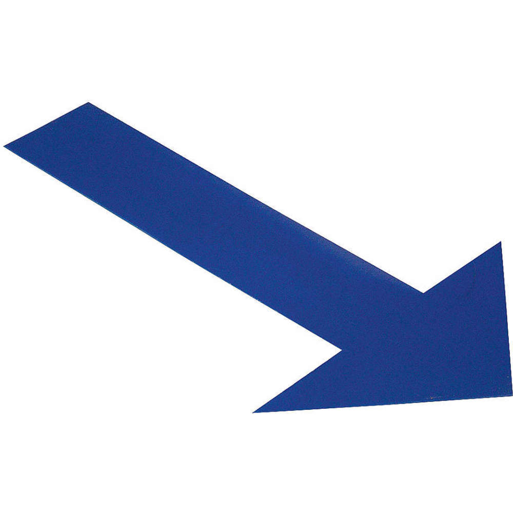 MIGHTY LINE ARROW10B Industrial Floor Tape Marker, 6" x 10" Size, Size, Blue Arrow, PK50 | AG9HWN 20PG36
