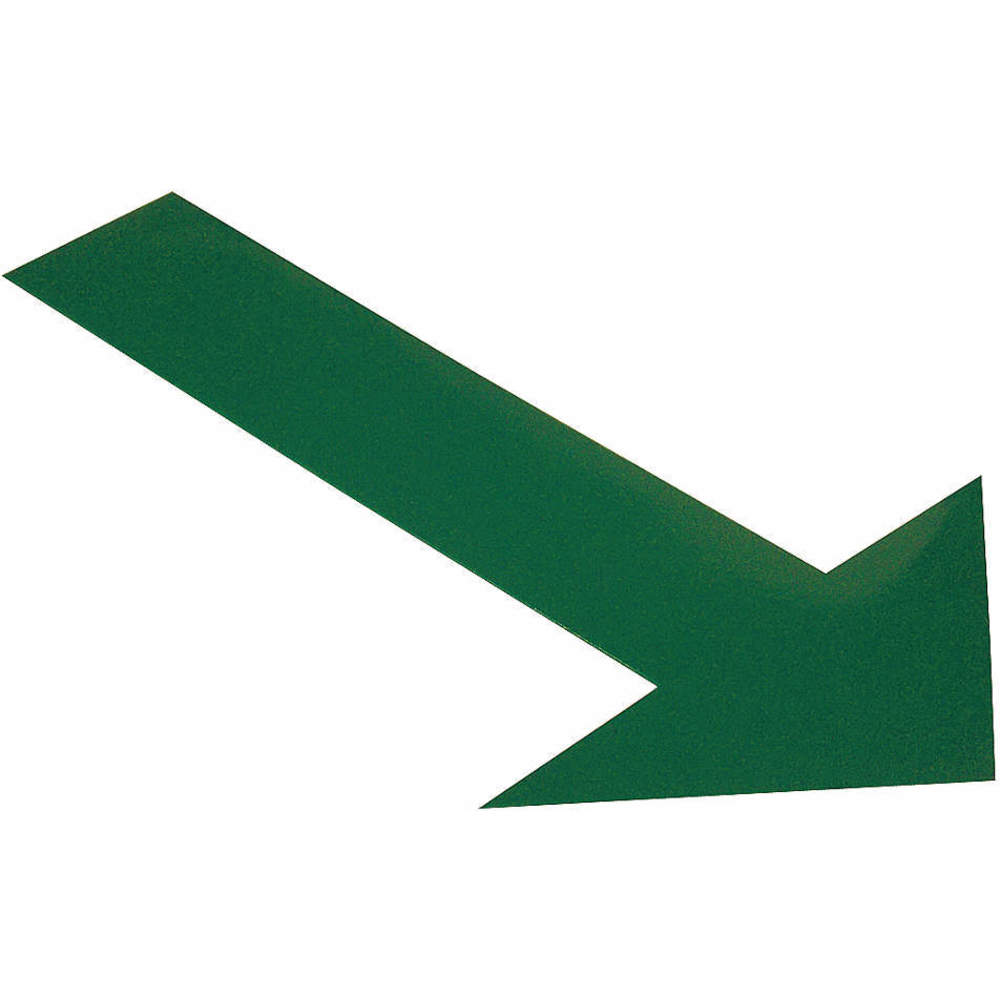 MIGHTY LINE ARROW10G Industrial Floor Tape Marker, 6" x 10" Size, Size, Green Arrow, PK50 | AG9HWP 20PG37