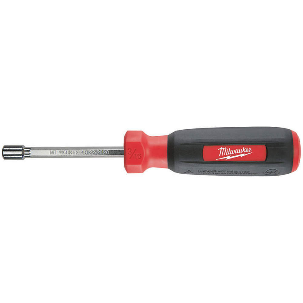 MILWAUKEE 48-22-2420 Nut Driver 3/16 Inch Red/black Steel | AG3BQR 32TT21