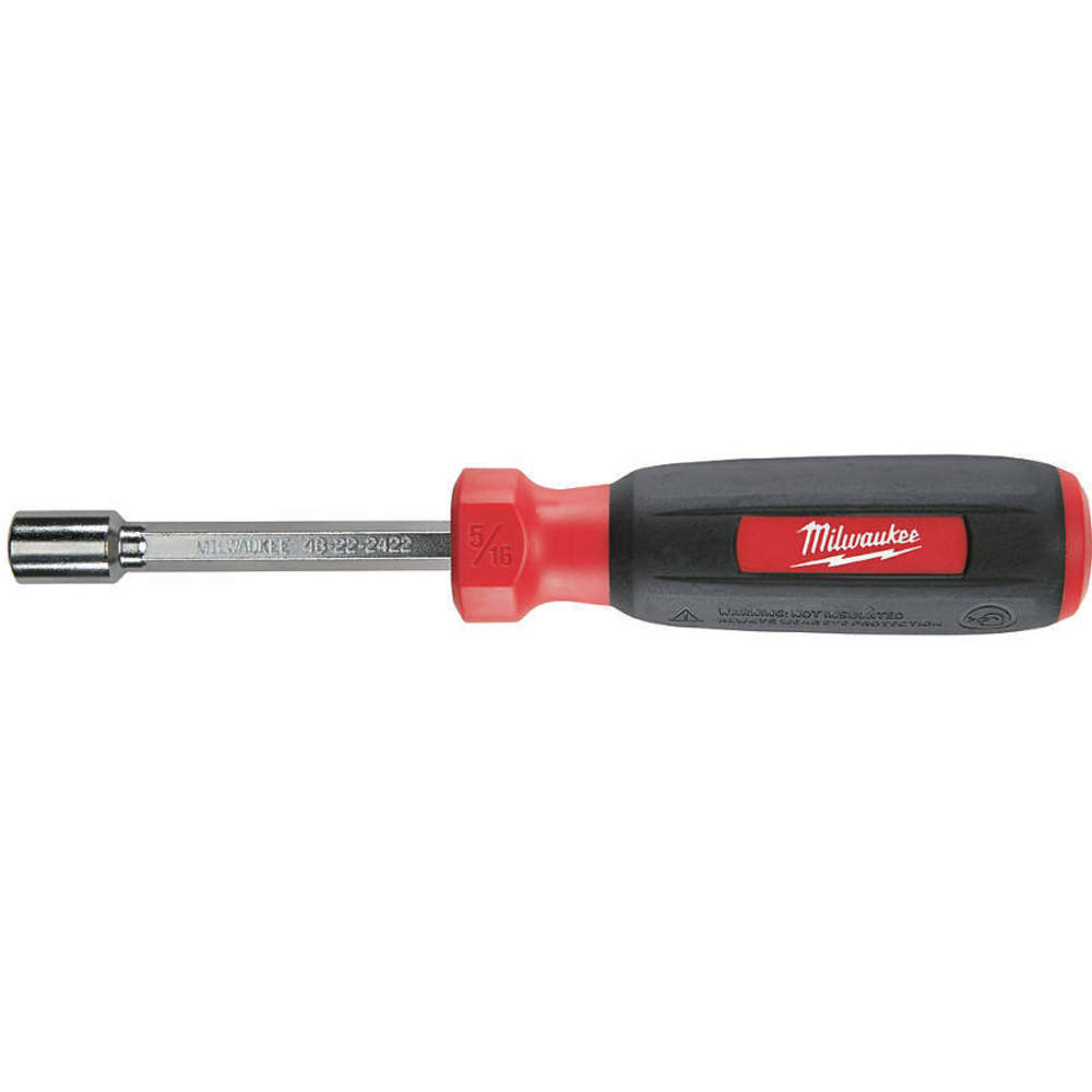 MILWAUKEE 48-22-2422 Nut Driver 5/16 Inch Red/black Steel | AG3BPV 32TT01