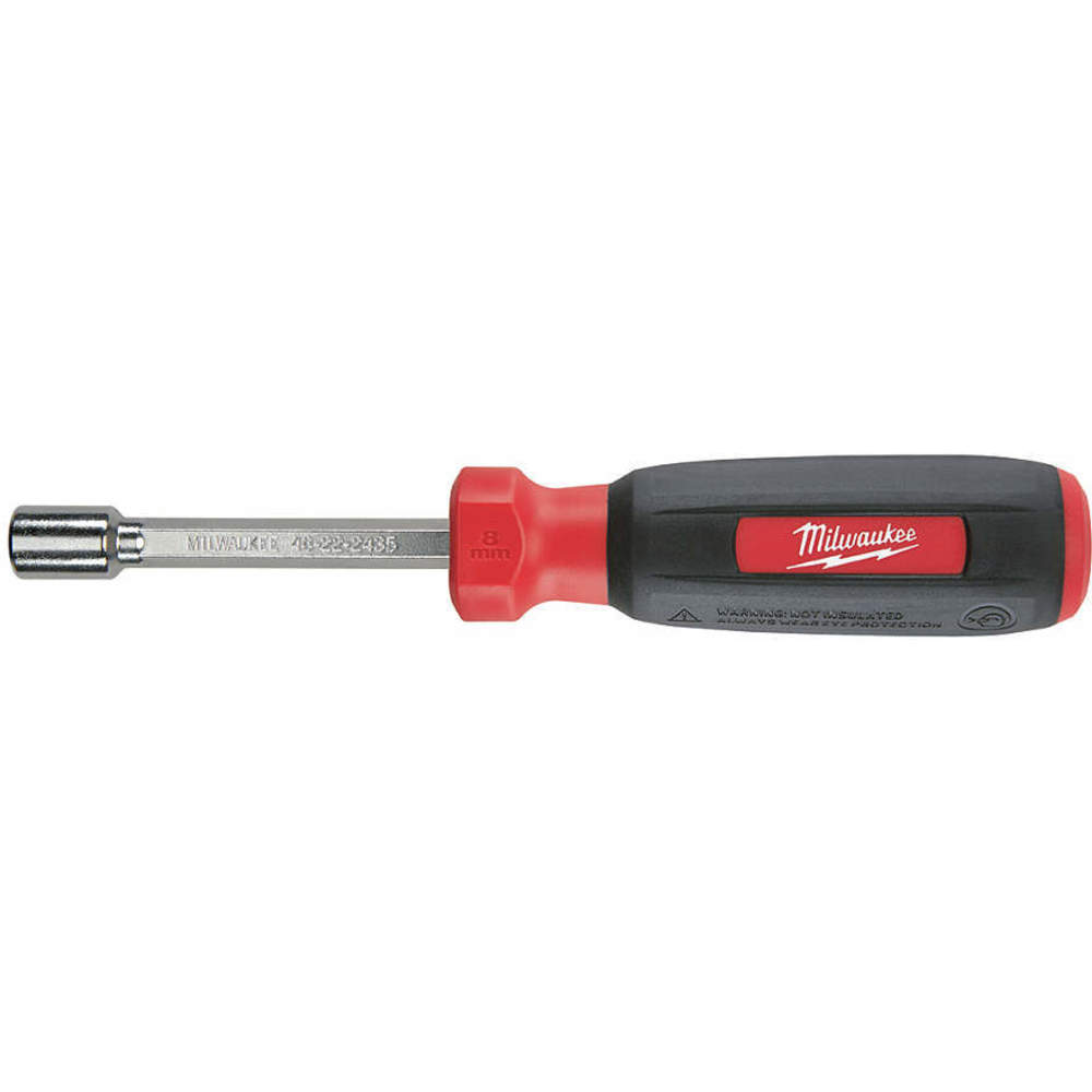MILWAUKEE 48-22-2435 Nut Driver 8mm Red/black Steel | AG3BQN 32TT18