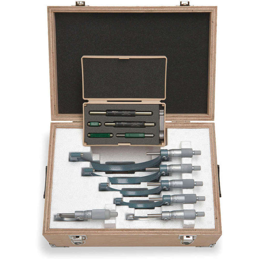 Micrometer Set 0 To 6 Inch 0.0001 Inch 6 Pc