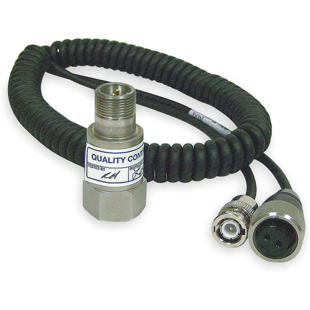 Accelerometer, 1000, Vibration Meters, 6 ft Overall Lg, 100 mV/g, 0 mV/g