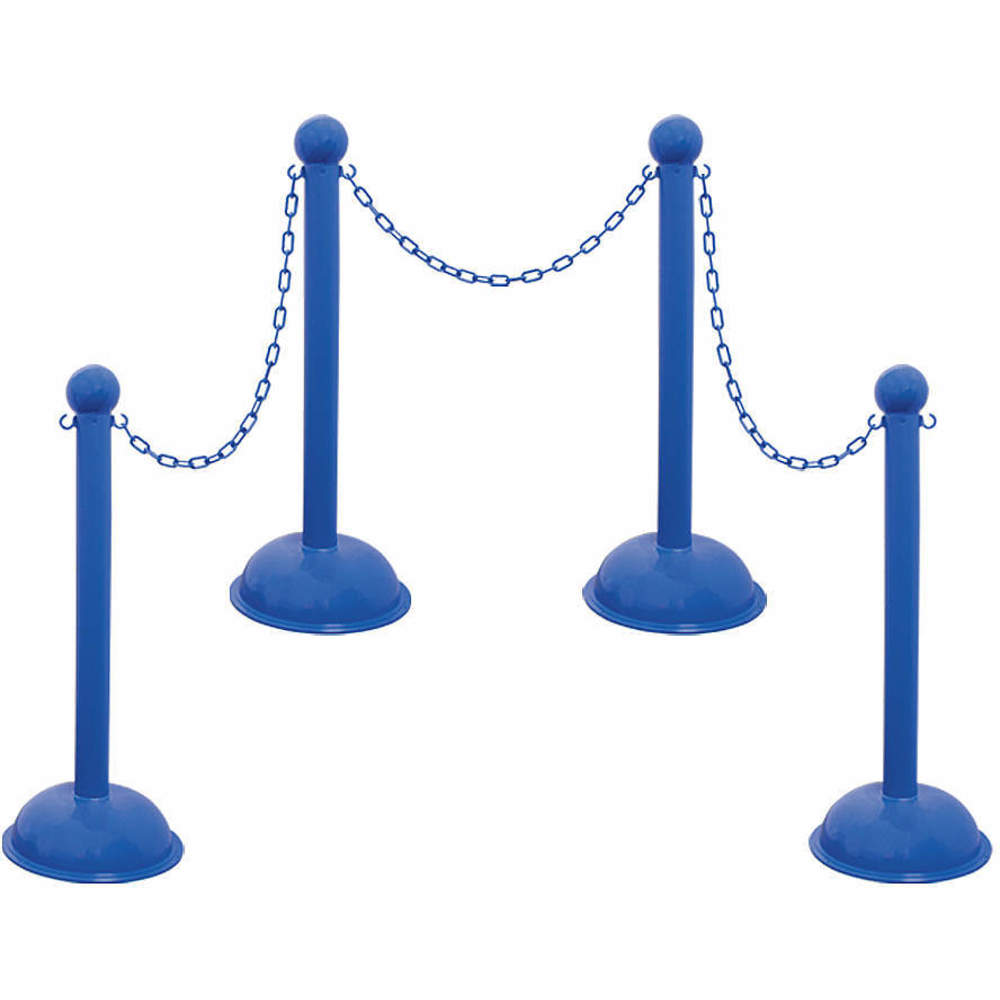 Hd Stanchion And Chain Kit Blue