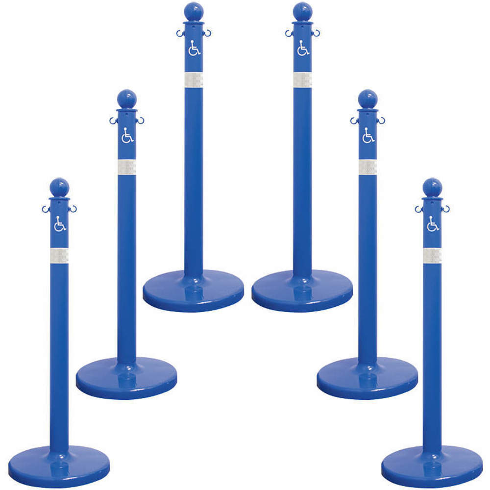 Handicap Med Duty Stanchion Blue