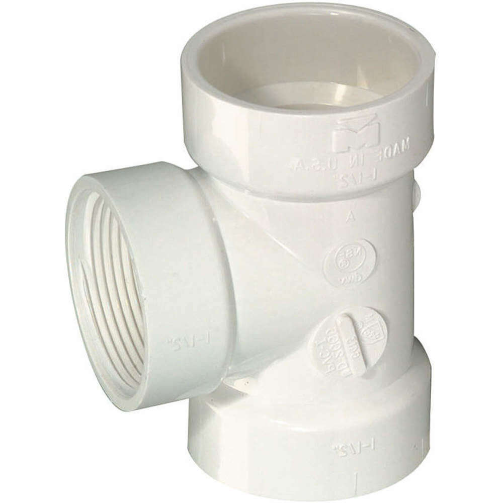 MUELLER INDUSTRIES 06413 Flush Cleanout Tee 1-1/2 Inch Pvc | AE6EQV 5REC3