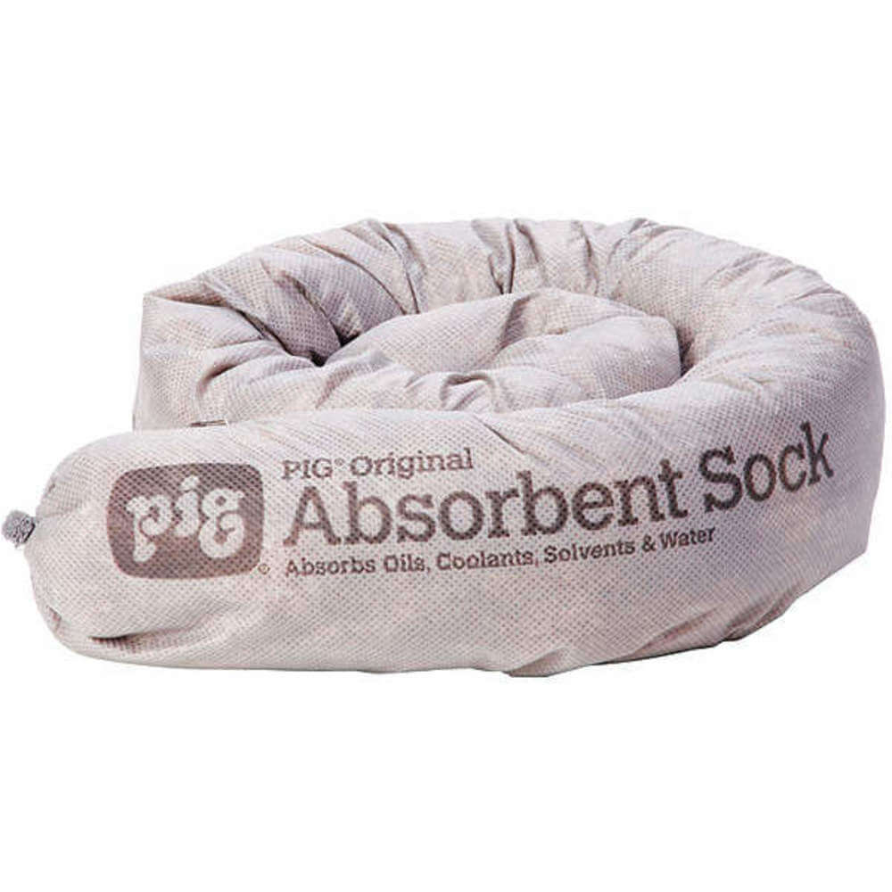 NEW PIG 204 Absorbent Sock Gray 10 Gallon PK20 | AH2XXV 30RC02