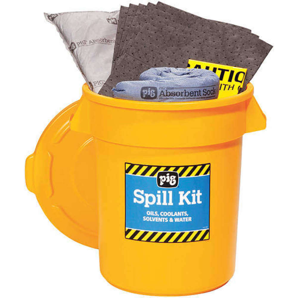 NEW PIG KIT2300 Hi-Vis Spill Kit Drum 12 Gallon | AH2YBH 30RD39