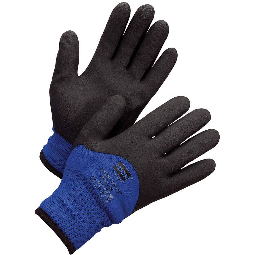 Coated Gloves L Black/blue Pr