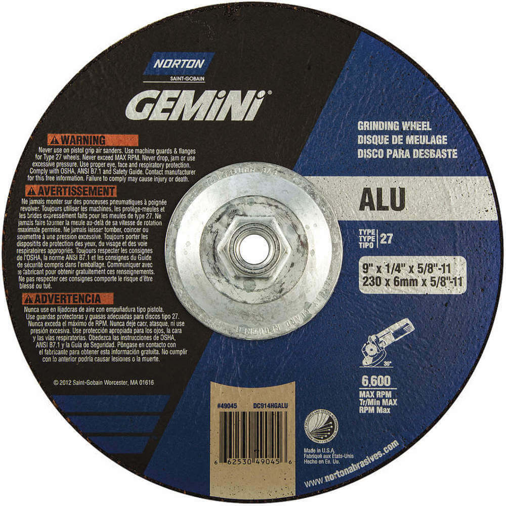 Depressed Center Wheel T27 9 x 1/4 x 5/8-11 Ao