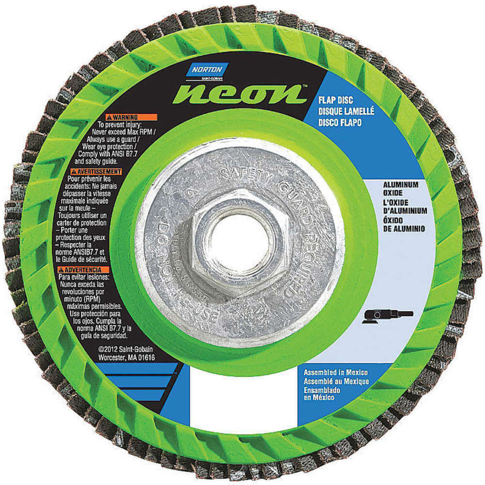 NORTON ABRASIVES 66623399003 Flap Disc 4 1/2 Inch x 120 G 5/8-11 | AB7RNG 23Z454