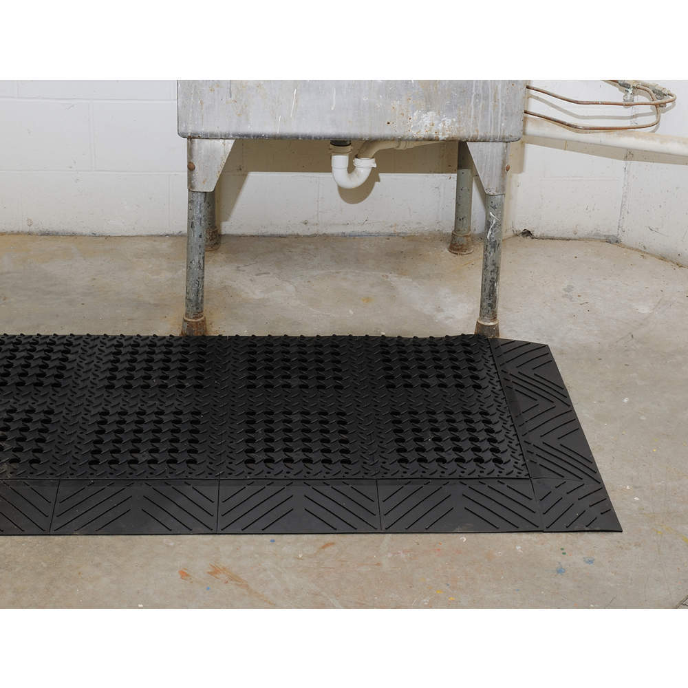 NOTRAX 620S3636BL Mat Antifatigue Recycled 36 x 36 3 Ramps | AC9XHV 3LCY8