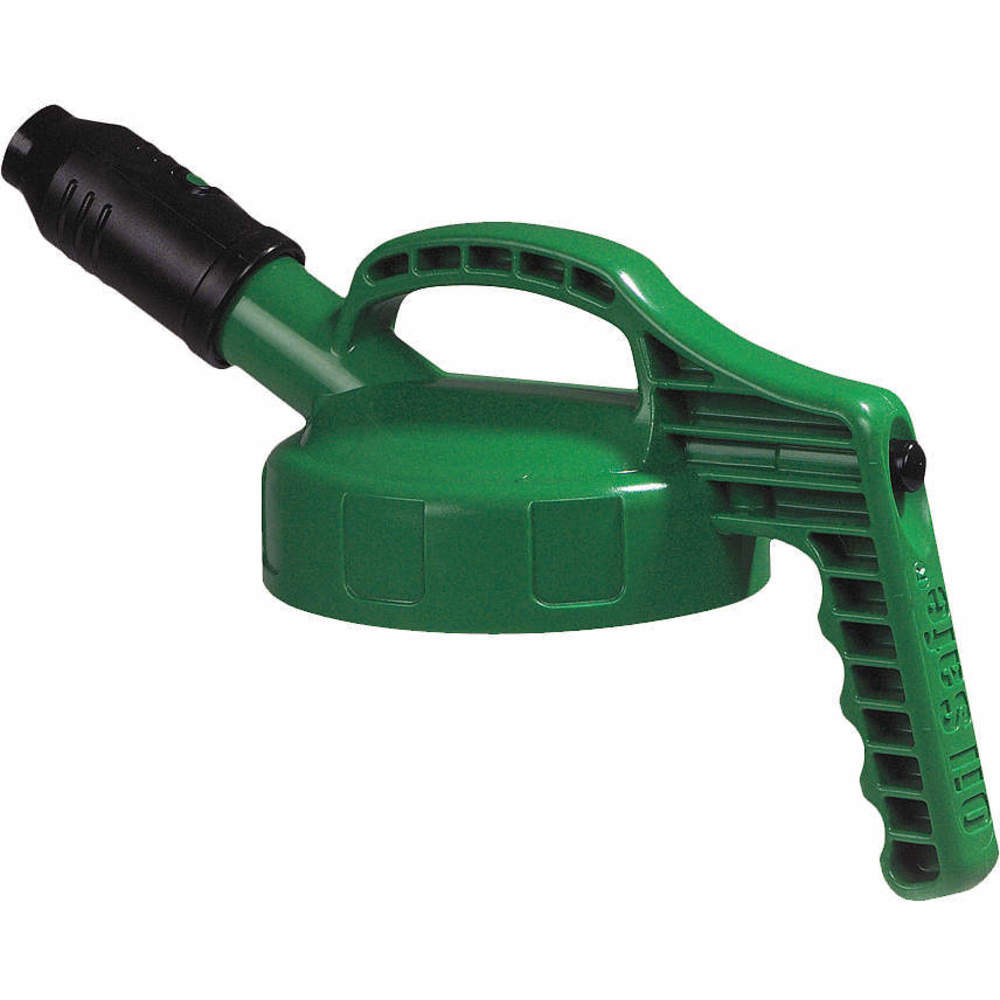 Stumpy Spout Lid, 1 Inch Outlet Dia., Mid Green, HDPE