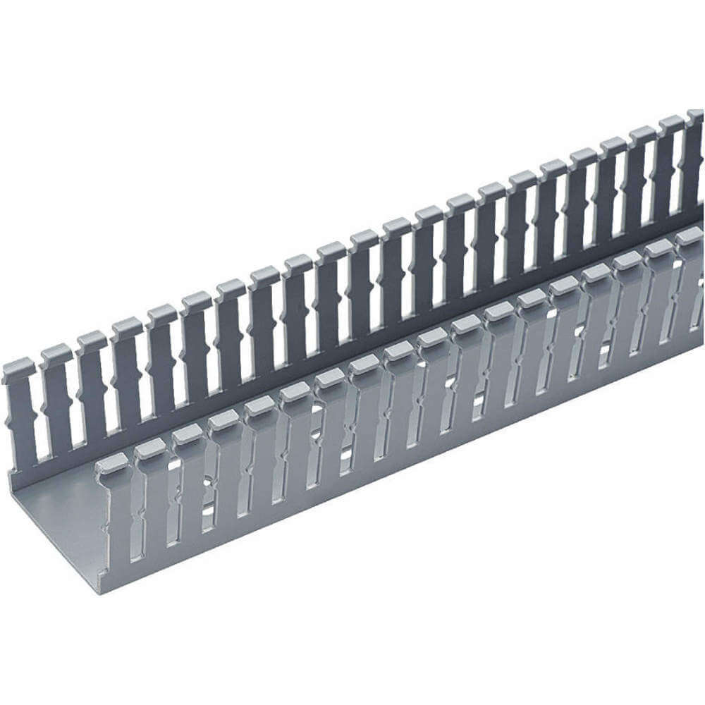 Wire Duct Narrow Slot Gray 4.25 W x 5 D
