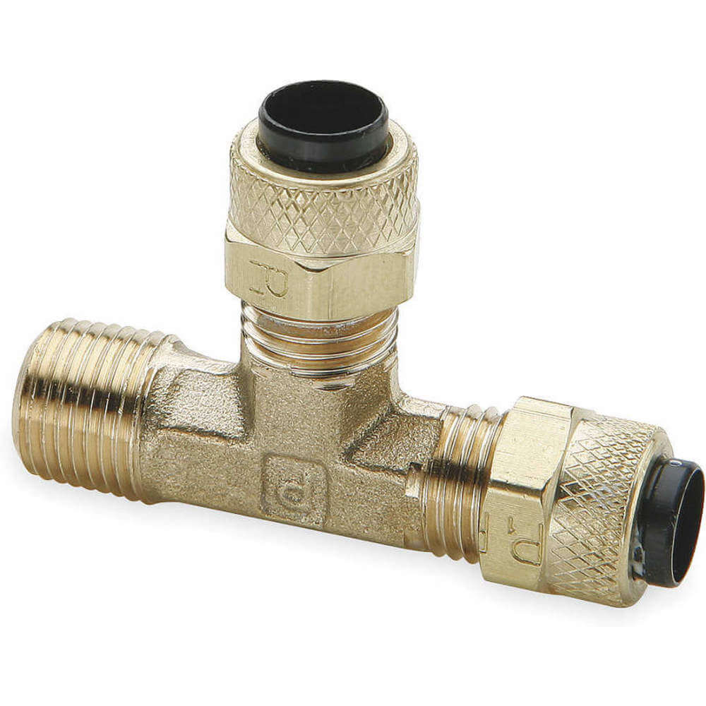 PARKER 171P-4-2 Run Tee, 1/4 Inch Outside Diameter, Brass | AB3WXB 1VPG4