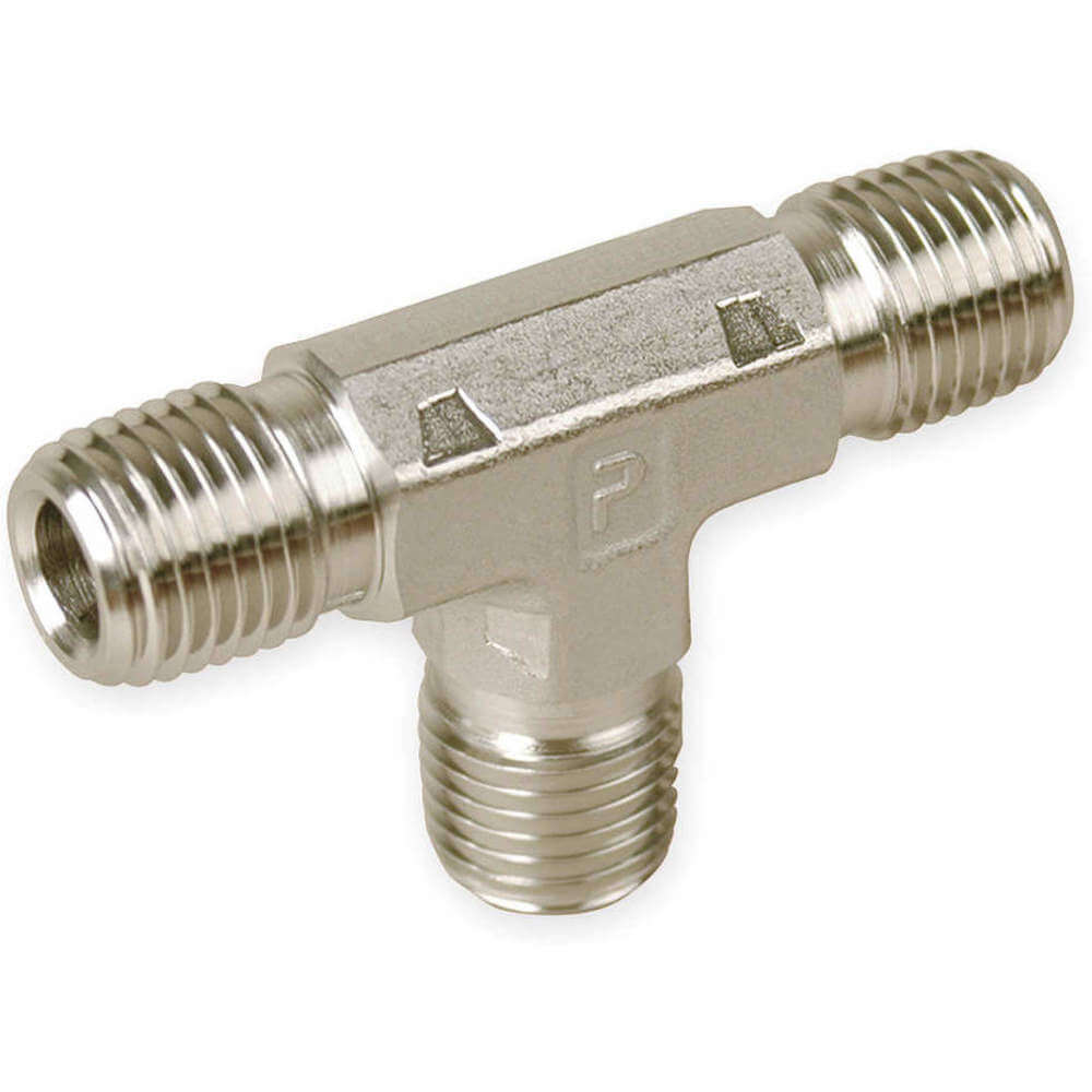 PARKER 4-4-4 MT-SS Tee Pipe Size 1/4 Inch Hex Size 3/4 | AA9HUZ 1DGP3