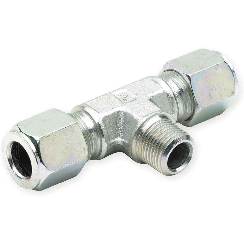 Tube Fitting, Tee, 5/8 Inch Outside Diameter, Flareless, Steel