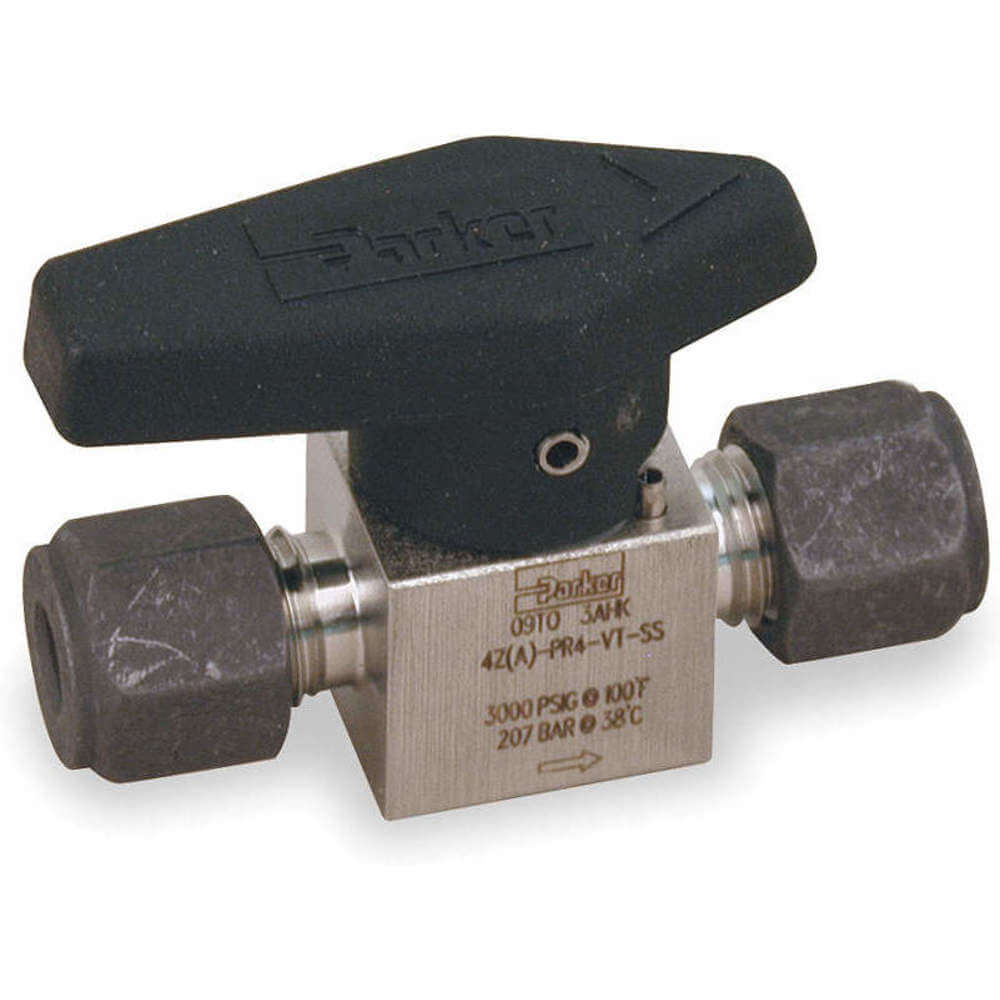 PARKER 4Z-PR4-VT-SS Ball Valve, 1/4 Inch Size, SS | AB3AVR 1RBC1