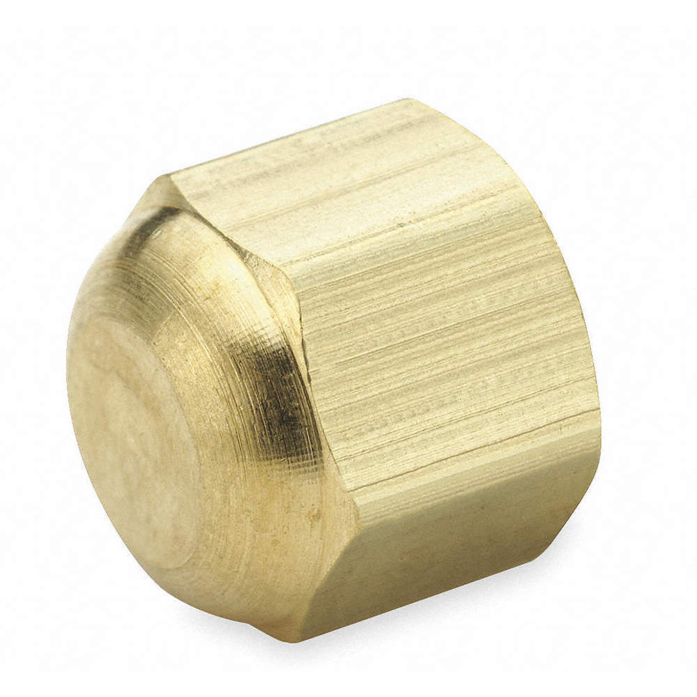 Cap, 5/8 Inch Outside Diameter, Brass