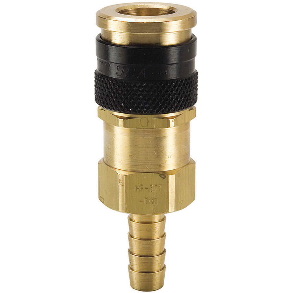 PARKER HF-371-6HB Quick Coupler, 3/8 Inch Size, 300 Psi, Brass | BX4RAW