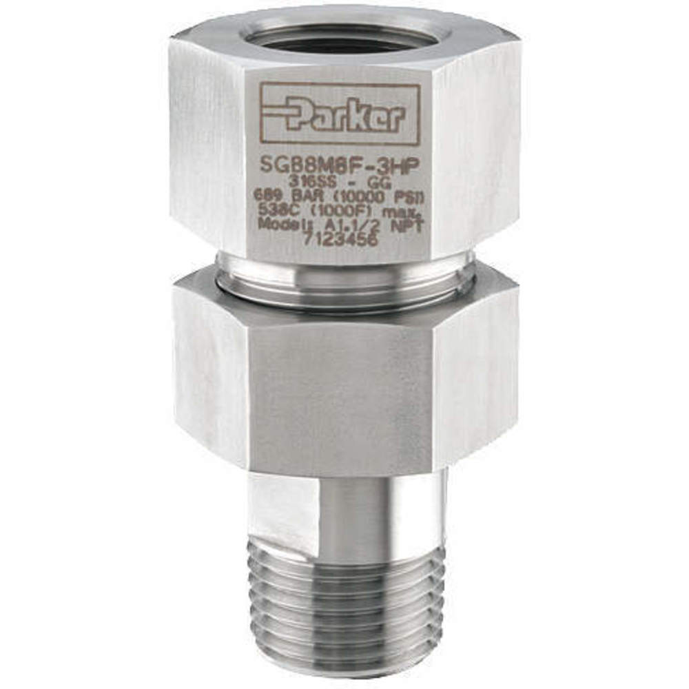 Swivel Gauge Adapter, 1/2 Inch Fnpt, Ss